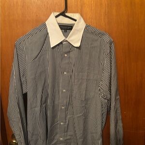 Brooks Brothers Black and White Striped Dress Shirt